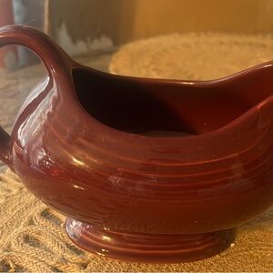 Fiesta ware cinnabar gravy boat
